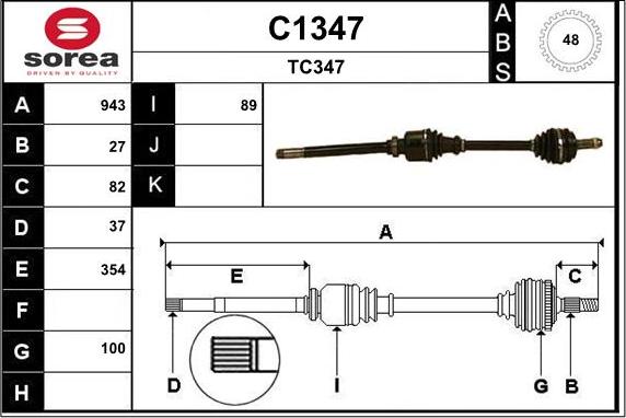 SNRA C1347 - Sürücü mili furqanavto.az