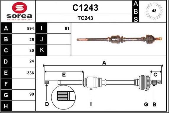 SNRA C1243 - Sürücü mili furqanavto.az