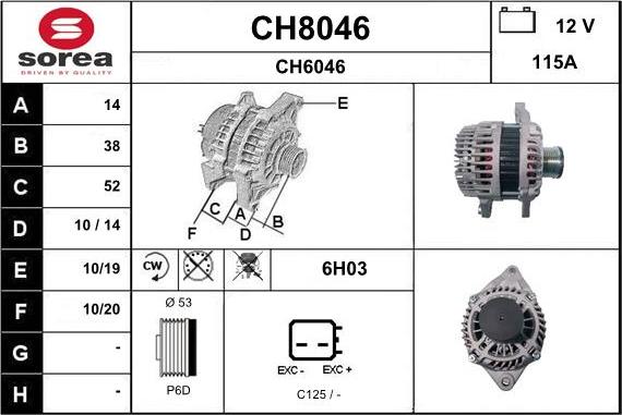 SNRA CH8046 - Alternator furqanavto.az