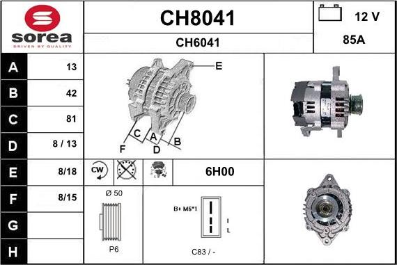 SNRA CH8041 - Alternator furqanavto.az