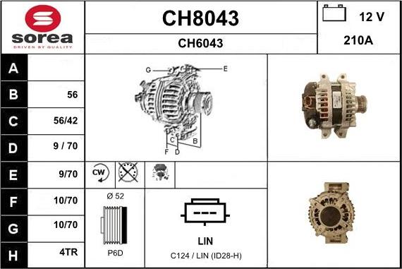 SNRA CH8043 - Alternator furqanavto.az