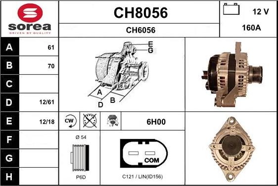 SNRA CH8056 - Alternator furqanavto.az