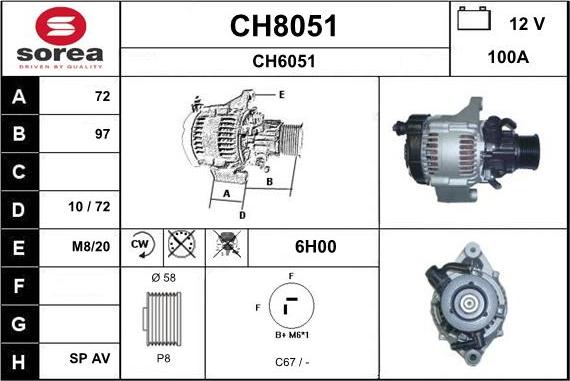 SNRA CH8051 - Alternator furqanavto.az