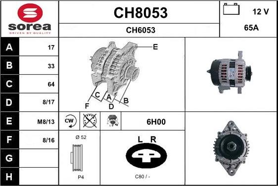 SNRA CH8053 - Alternator furqanavto.az