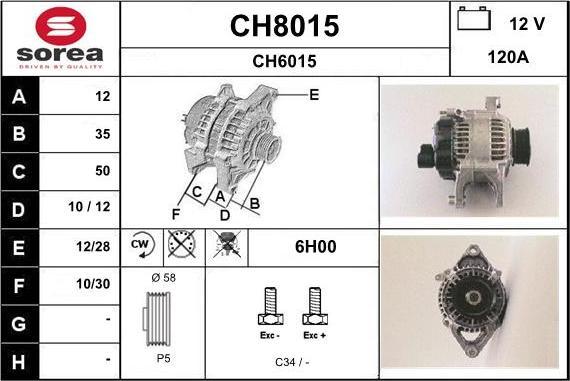 SNRA CH8015 - Alternator furqanavto.az