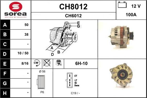 SNRA CH8012 - Alternator furqanavto.az