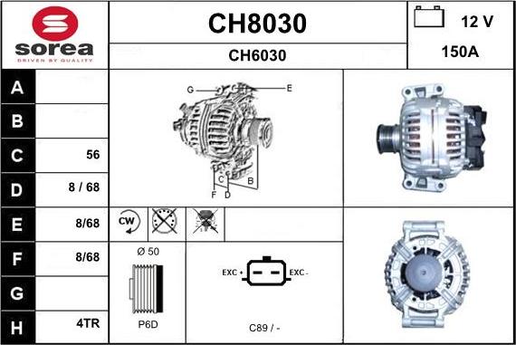 SNRA CH8030 - Alternator furqanavto.az