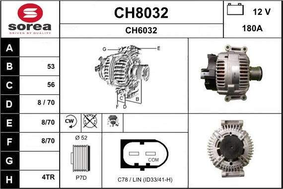 SNRA CH8032 - Alternator furqanavto.az
