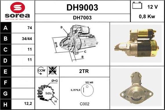SNRA DH9003 - Başlanğıc furqanavto.az