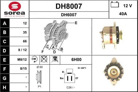 SNRA DH8007 - Alternator furqanavto.az