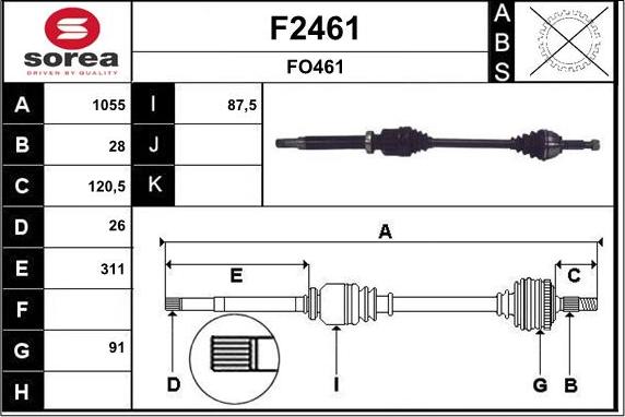 SNRA F2461 - Sürücü mili furqanavto.az