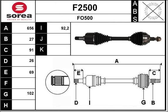 SNRA F2500 - Sürücü mili furqanavto.az