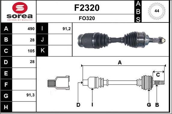 SNRA F2320 - Sürücü mili furqanavto.az