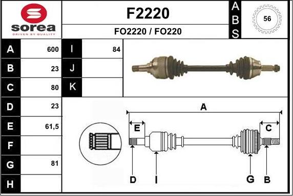 SNRA F2220 - Sürücü mili furqanavto.az