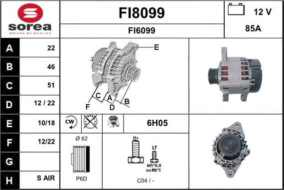 SNRA FI8099 - Alternator furqanavto.az