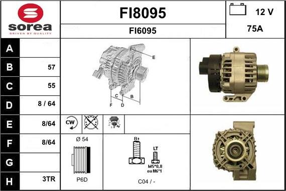 SNRA FI8095 - Alternator furqanavto.az