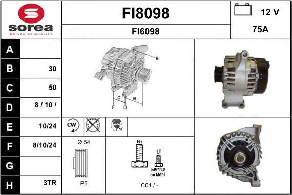 SNRA FI8098 - Alternator furqanavto.az