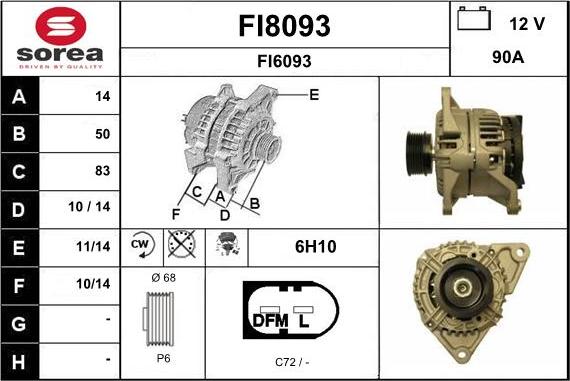 SNRA FI8093 - Alternator furqanavto.az