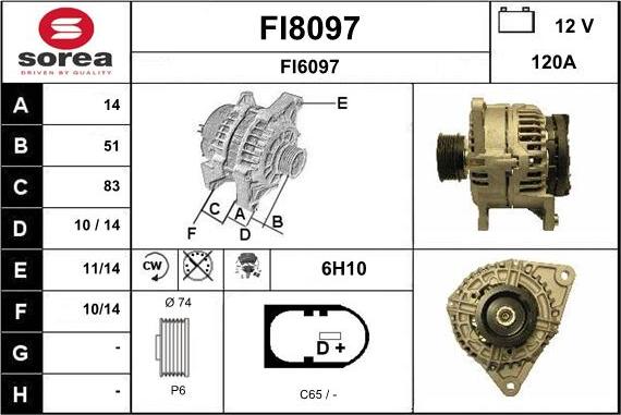 SNRA FI8097 - Alternator furqanavto.az