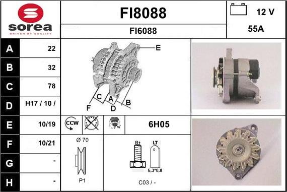 SNRA FI8088 - Alternator furqanavto.az