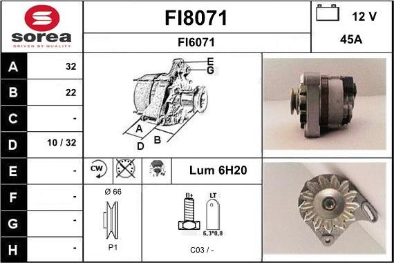 SNRA FI8071 - Alternator furqanavto.az