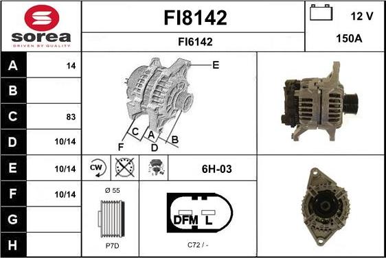 SNRA FI8142 - Alternator furqanavto.az