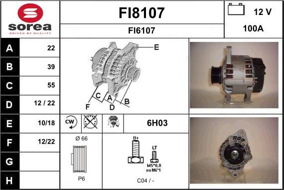 SNRA FI8107 - Alternator furqanavto.az