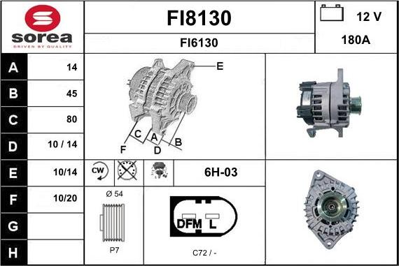 SNRA FI8130 - Alternator furqanavto.az