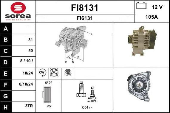 SNRA FI8131 - Alternator furqanavto.az