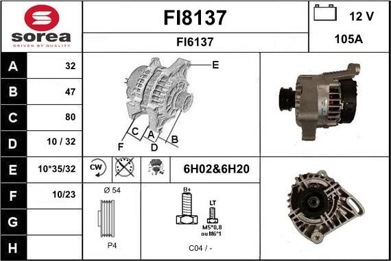 SNRA FI8137 - Alternator furqanavto.az