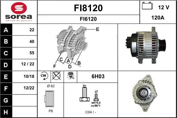 SNRA FI8120 - Alternator furqanavto.az