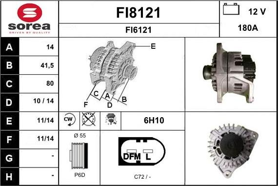 SNRA FI8121 - Alternator furqanavto.az