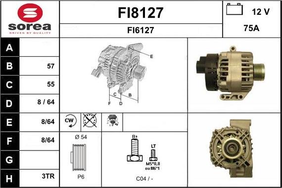 SNRA FI8127 - Alternator furqanavto.az