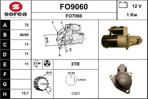 SNRA FO9060 - Başlanğıc furqanavto.az