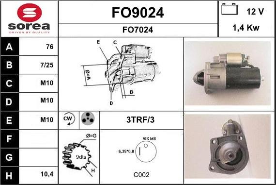 SNRA FO9024 - Başlanğıc furqanavto.az