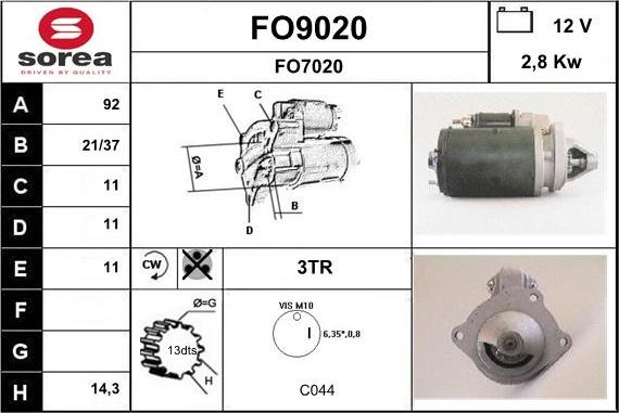 SNRA FO9020 - Başlanğıc furqanavto.az