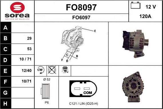 SNRA FO8097 - Alternator furqanavto.az