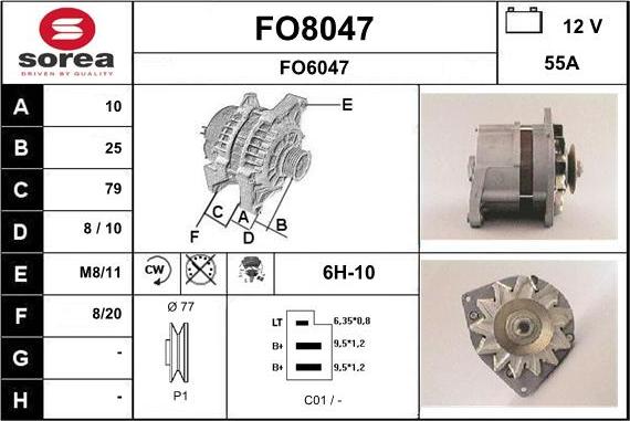 SNRA FO8047 - Alternator furqanavto.az