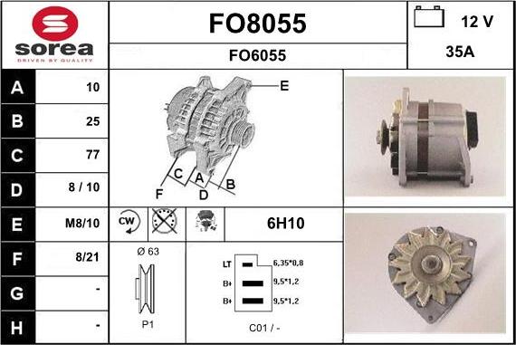 SNRA FO8055 - Alternator furqanavto.az
