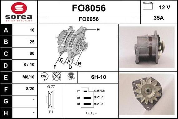 SNRA FO8056 - Alternator furqanavto.az