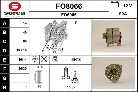 SNRA FO8066 - Alternator furqanavto.az