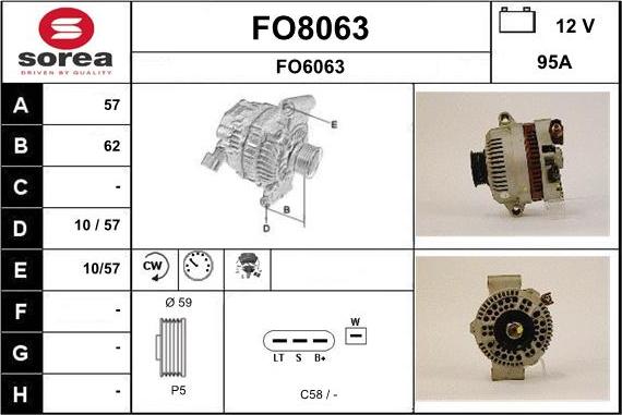 SNRA FO8063 - Alternator furqanavto.az