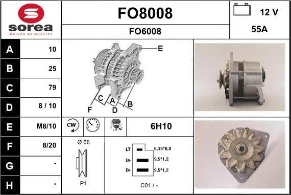 SNRA FO8008 - Alternator furqanavto.az