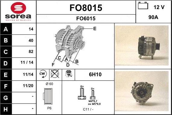 SNRA FO8015 - Alternator furqanavto.az