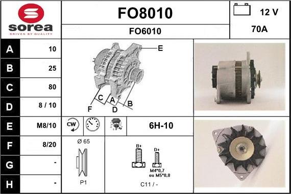 SNRA FO8010 - Alternator furqanavto.az