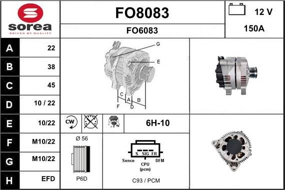 SNRA FO8083 - Alternator furqanavto.az