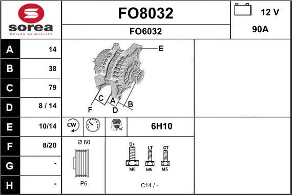 SNRA FO8032 - Alternator furqanavto.az