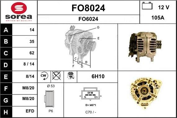 SNRA FO8024 - Alternator furqanavto.az