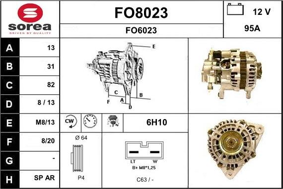 SNRA FO8023 - Alternator furqanavto.az