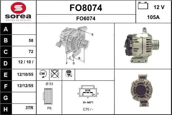 SNRA FO8074 - Alternator furqanavto.az